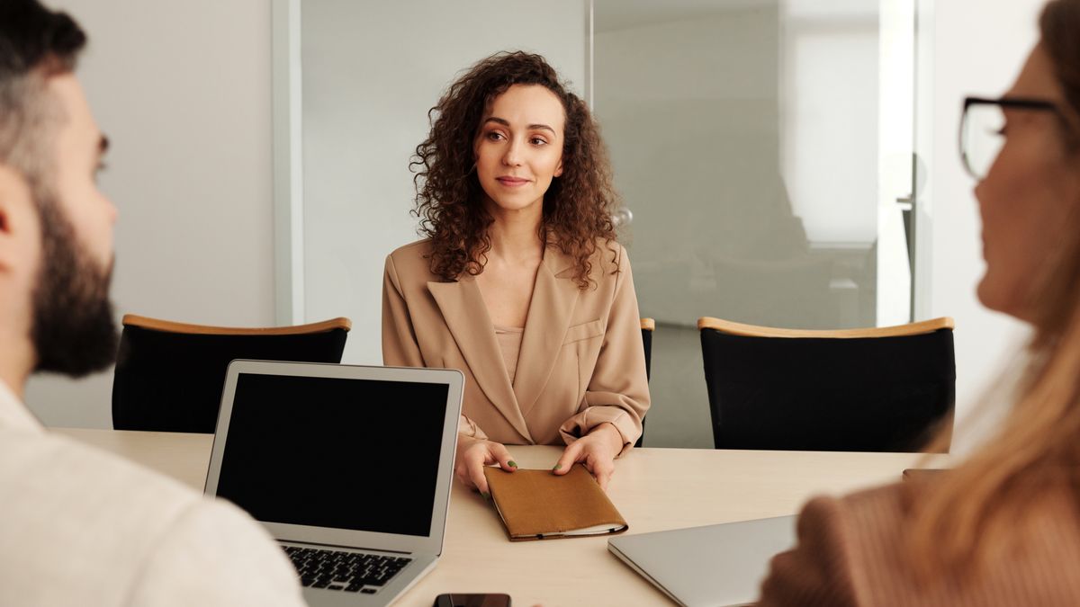 A candidate interviewing for a healthcare role with two interviewers